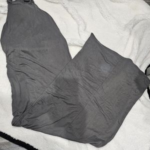 Skims SOLD OUT smooth lounge low back halter dress, Color Gunmetal, Size Large